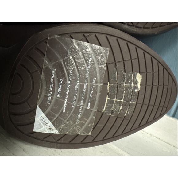 UGG Australia Dandylion Tres Brown Leather Knit Ankle Boots Size 9.5 1008755 EUC - Picture 11 of 12